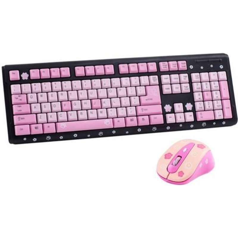 1 ensemble clavier d'ordinateur Portable, mignon, confortable, silencieux, souris USB, filaire, ordinateur de bureau