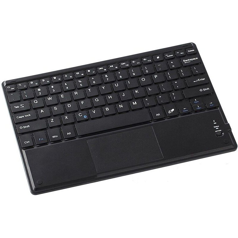 Clavier Bluetooth QWERTY sans fil Slim, 10 pouces, pavé tactile, pour Windows, Android et Mac