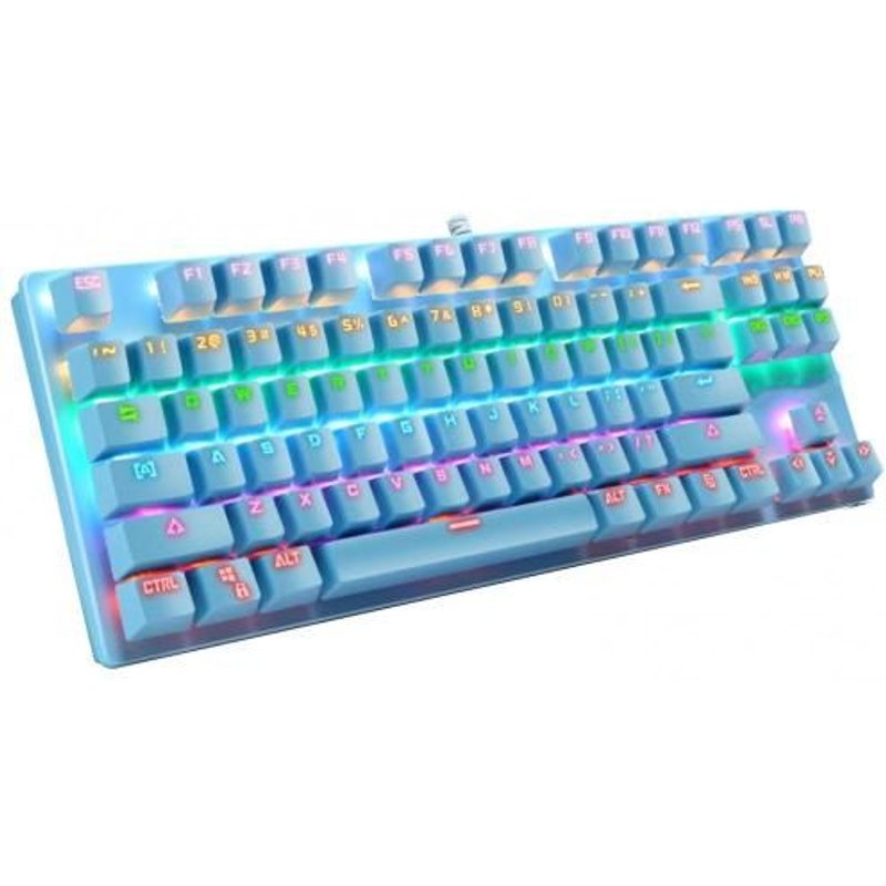 Clavier de jeu mécanique filaire USB K550, 87 touches, rétro-éclairage rvb bleu, haute qualité