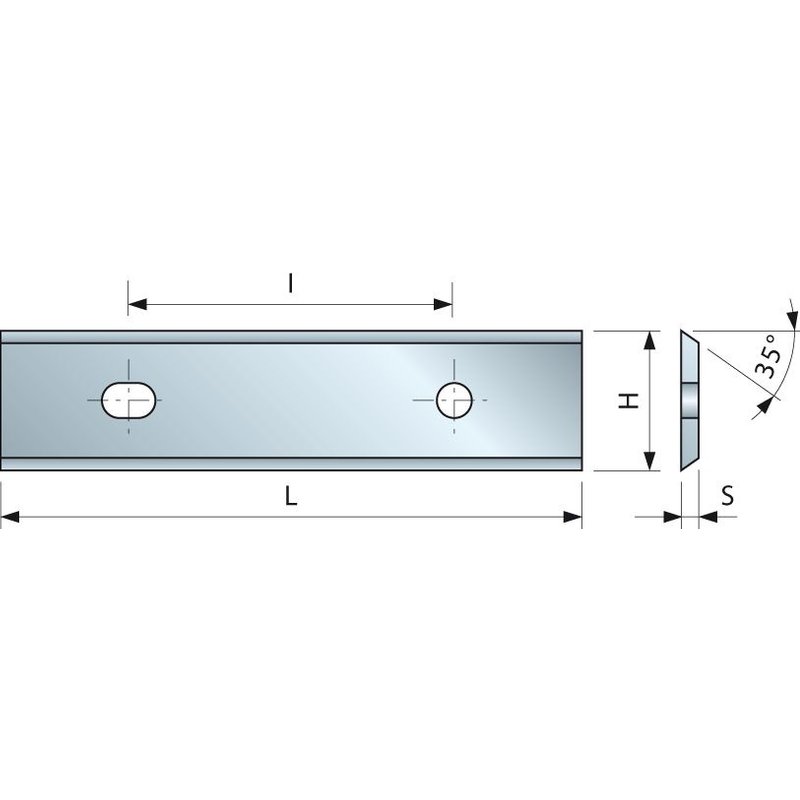Plaquette 35° 50x12x1,5 I26 - F03FH02907 -CG08MFA310