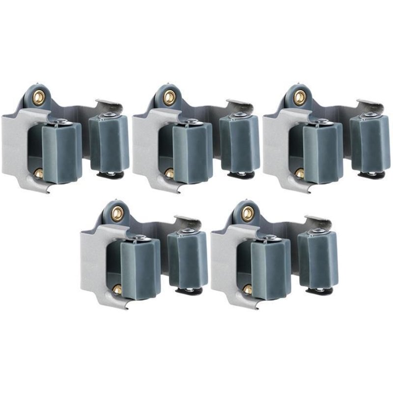 Organisateur de rangement de cuisine 5 pièces, porte-balai et serpillère, support de rangement mural de jardin, Position du Garage, support de serpillière fixe