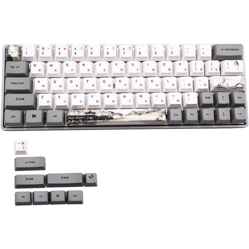 Ensemble de capuchons de clavier mécanique en PBT, pour GH60 RK61/ALT61/Annie /Poker GK61 GK64 Dz60
