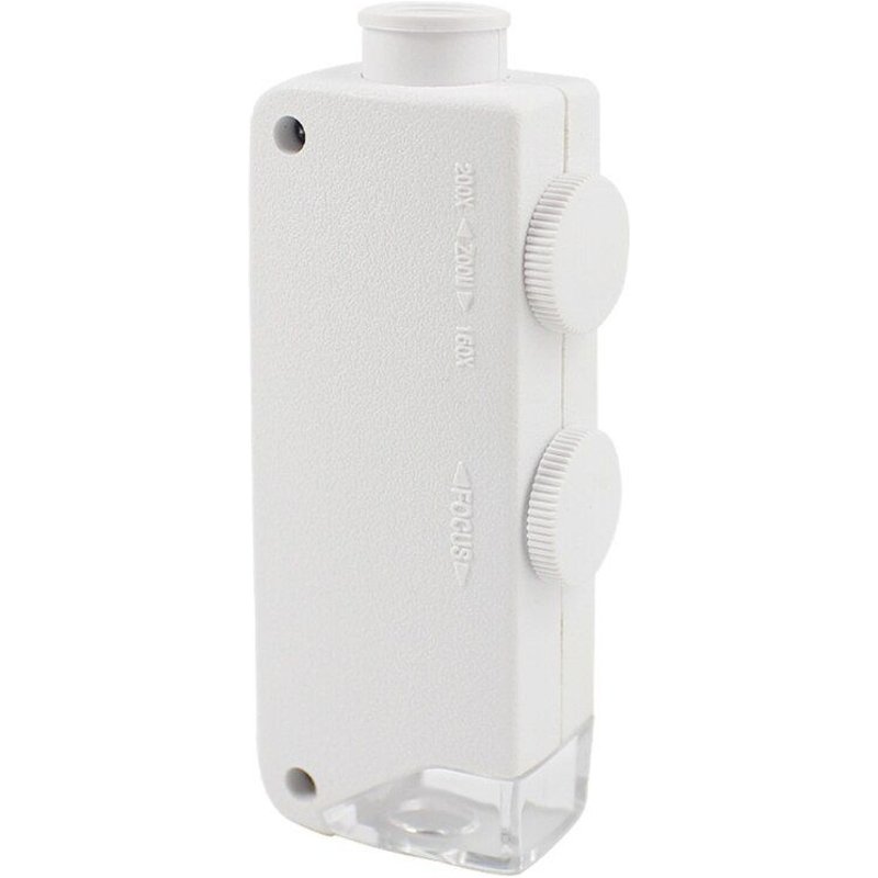 Microscope de poche portatif éclairé par LED, réglage 160-200x, Magnifier-M25 utilisations d'observation naturelle