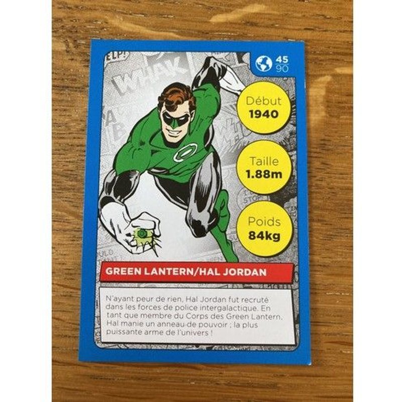 Carte Auchan Super Héros Dc: N° 45 Green Lantern/ Hal Jordan