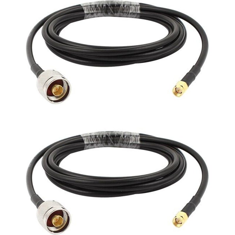 Connecteur de câble Coaxial RG58 Type N mâle vers SMA mâle de 2 mètres