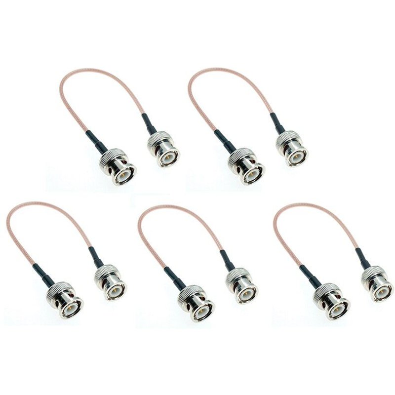 Câble adaptateur RF Coaxial RG316 BNC mâle à BNC mâle, connecteur RF en queue de cochon, cavalier Coaxial, 5 pièces