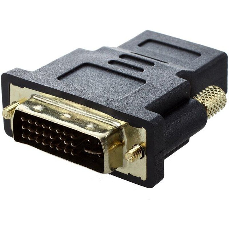 Convertisseur adaptateur vidéo plaqué or Hdmi femelle vers Dvi-I Dvi 24 + 5 mâle