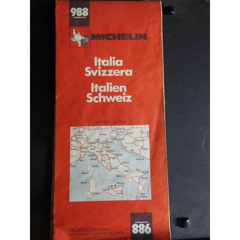 Plan Carte D Italie Michelin N° 988 De 1981
