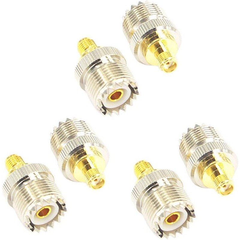 Adaptateur coaxial RF SMA femelle vers prise UHF SO239 femelle, connecteur de câble d'antenne SO-239, lot de 6