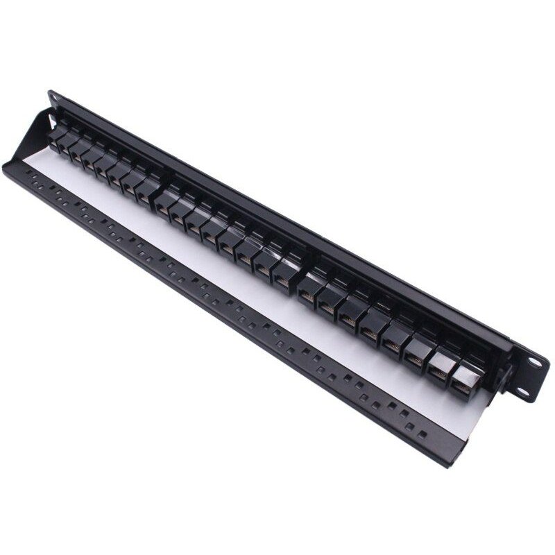 Adaptateur de câble réseau RJ45, 19 en 1u, 24 ports, panneau de raccordement CAT6A, prise Keystone, cadre de Distribution Ethernet