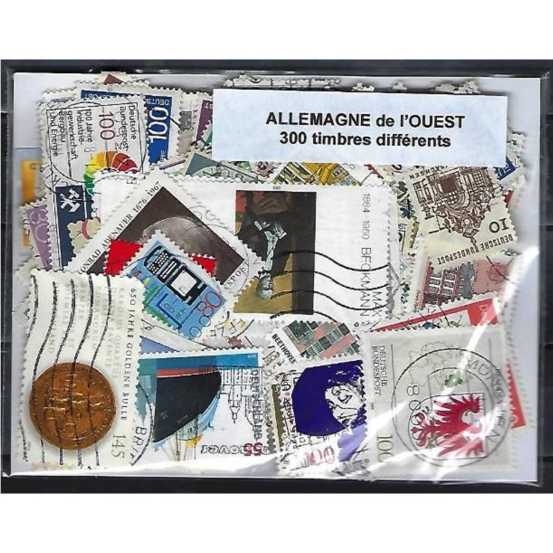 Allemagne De L'ouest 300 Timbres Différents