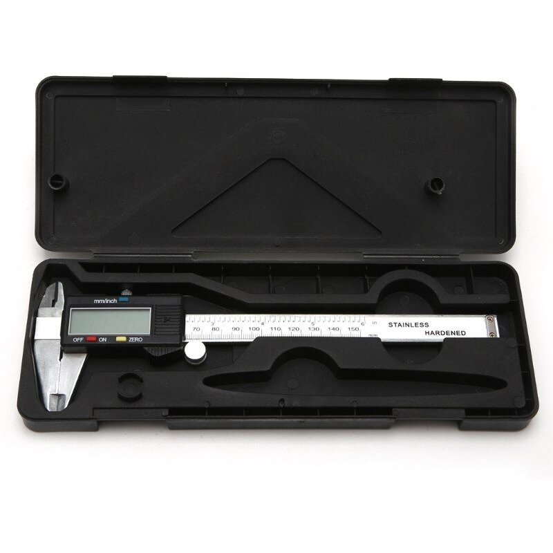 Pied à coulisse électronique numérique 6 "", 150mm, micromètre, jauge, écran large, acier au carbone