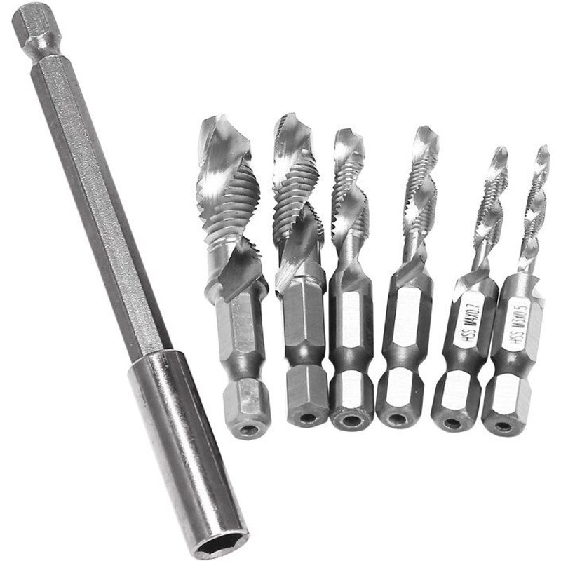 Tige hexagonale 4341, filetage de tige hexagonale, vis de perçage de robinet métrique, foret composé de Machine M3-M10