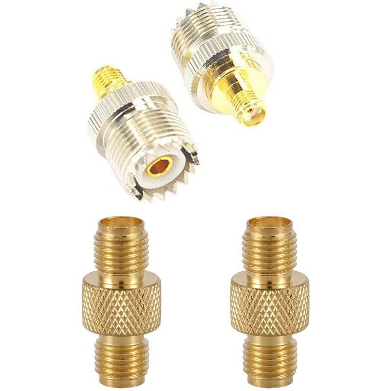 Adaptateur coaxial RF SMA femelle vers prise UHF SO239 femelle, 2 jeux de connecteurs de câble d'antenne SO-239