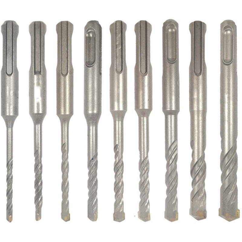 Nouveau marteau perforateur électrique SDS Plus, ensemble de 9 mèches de 110mm pour mur de béton, bloc de brique, perçage de trous de maçonnerie