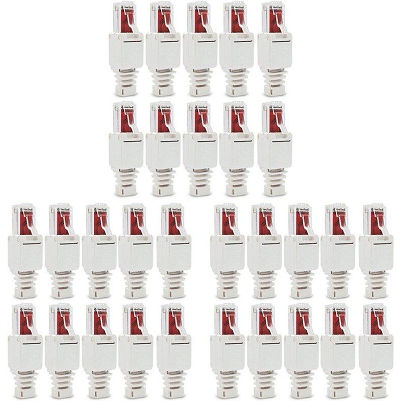 Connecteurs réseau 30 X sans outil RJ45 CAT6 LAN UTP, prise de câble sans outils Cat5 Cat7, câble d'installation, câble de raccordement