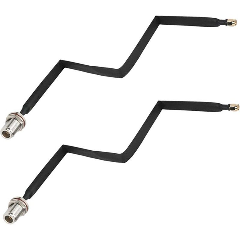Câble plat N femelle vers RP-SMA mâle, Extension de fenêtre et de porte, câble adaptateur Coaxial pour Lora Wifi Lorawa 2 pièces