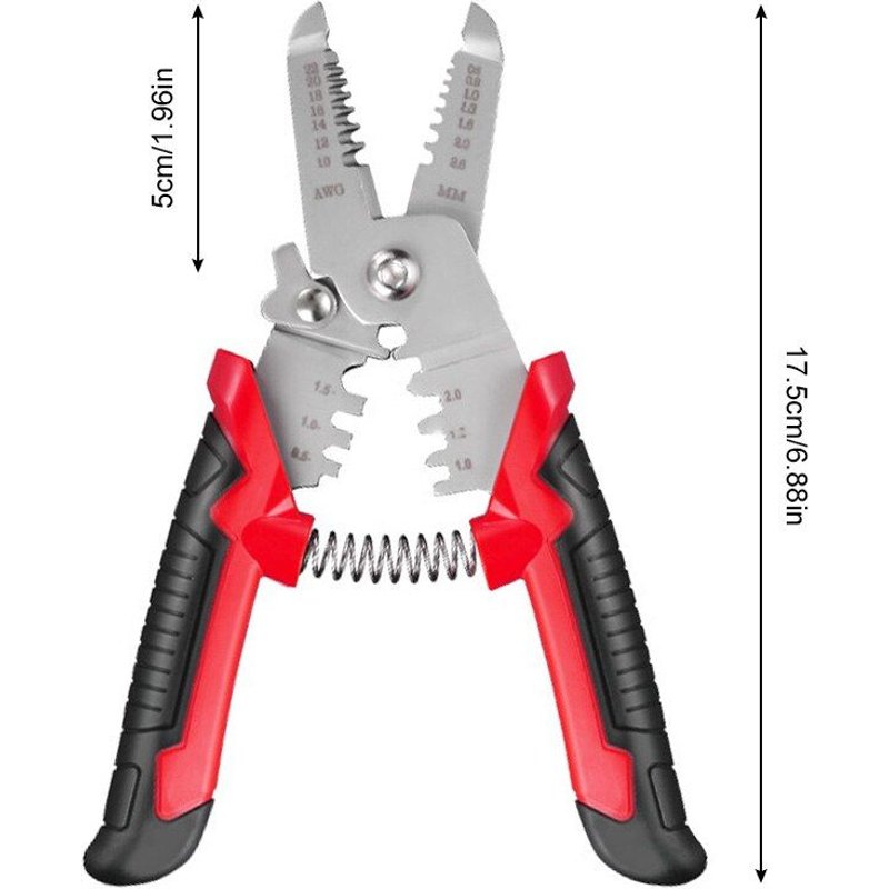 Pince à sertir auto-ajustable, dénudeur de fil, bricolage, ciseaux terminaux, pince à sertir antidérapante, réparation, enlèvement, outil à main d'électricien