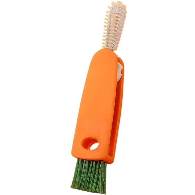 Brosse de nettoyage de bouteilles de lait 3 en 1, brosse multifonctionnelle, nettoyeur de rainure de boîte à déjeuner