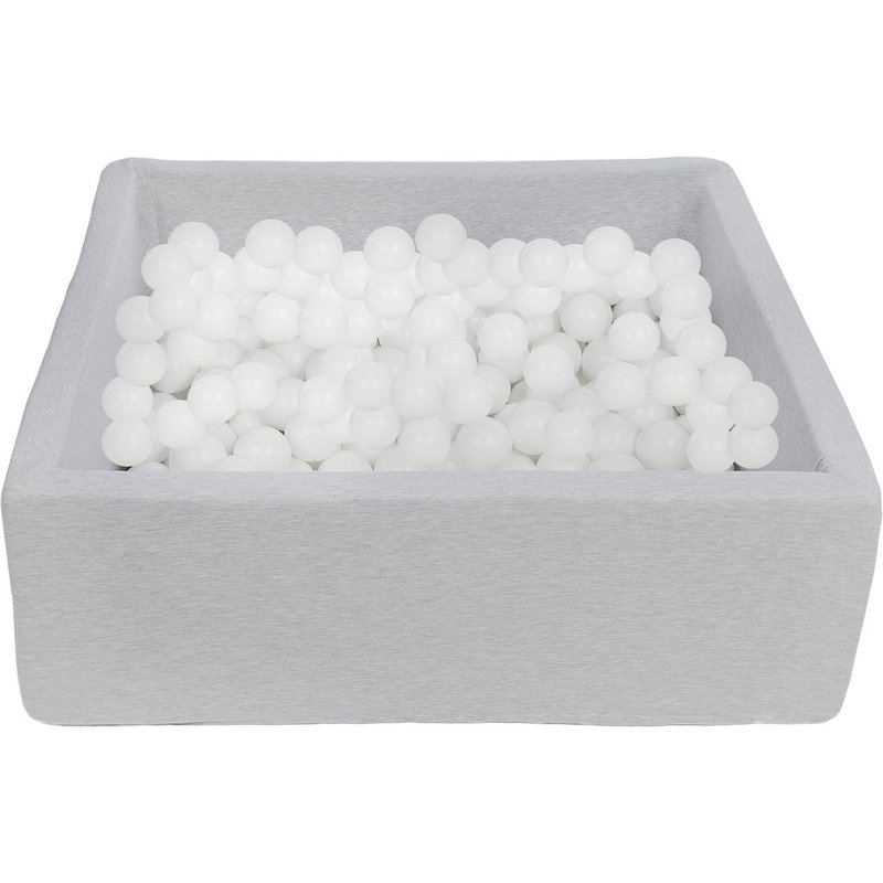 Piscine À Balles Pour Enfant, 90x90 Cm, Aire De Jeu + 300 Balles Blanc