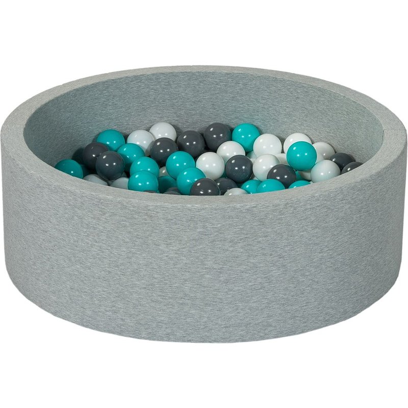 Piscine À Balles Aire De Jeu + 200 Balles Blanc,Gris,Turquoise