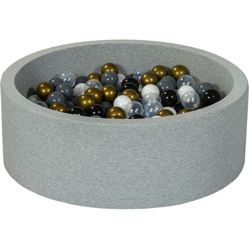 Piscine À Balles Aire De Jeu + 300 Balles Noir, Blanc, Transparent, Or, Gris