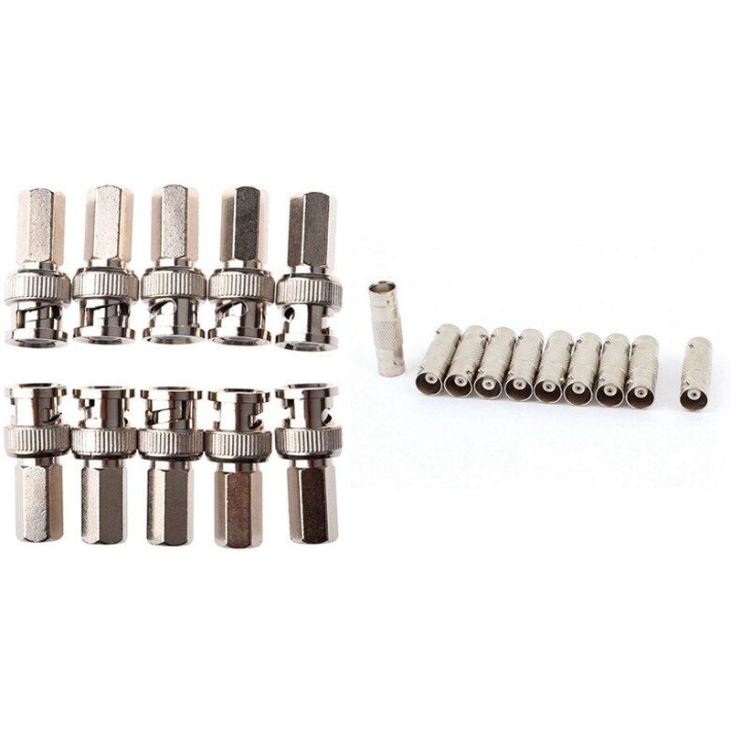 Connecteurs coaxiaux mâles BNC torsadés, 20 pièces, CCTV RG59