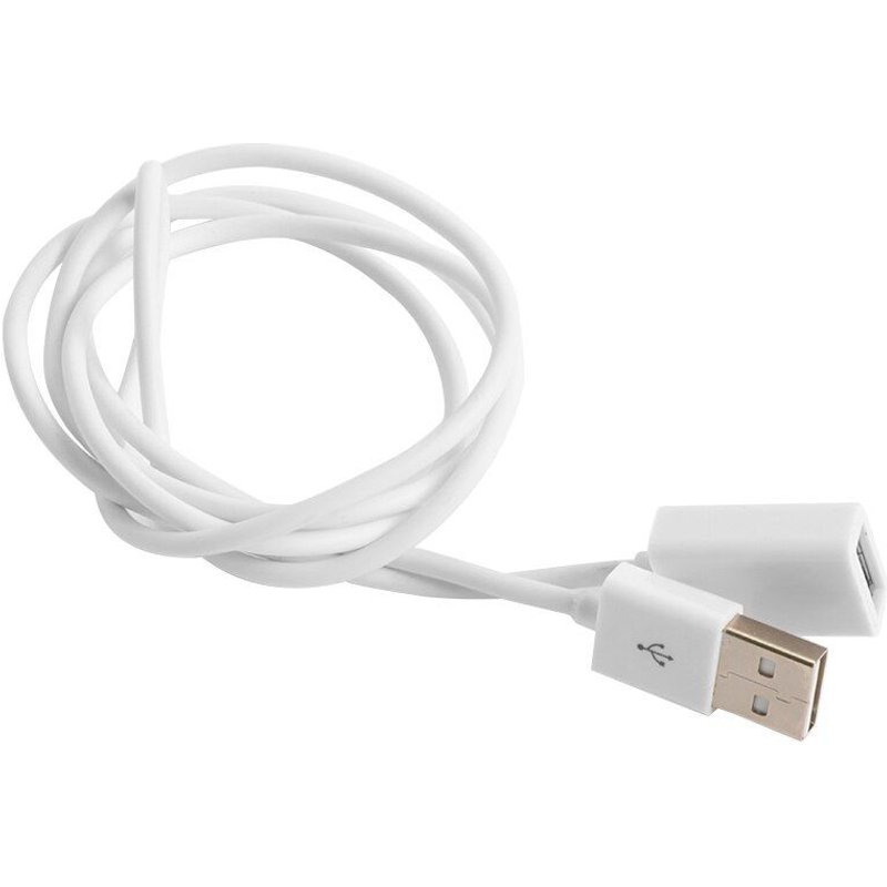 Câble d'alimentation USB blanc 2.0 A mâle vers A femelle, rallonge M/F, cordon d'alimentation pour ordinateur portable et Notebook, 1M