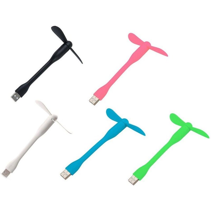 Mini Ventilateur de Poche USB PC Tige Flexible Silicone Rafraîchisseur Portable Coloré