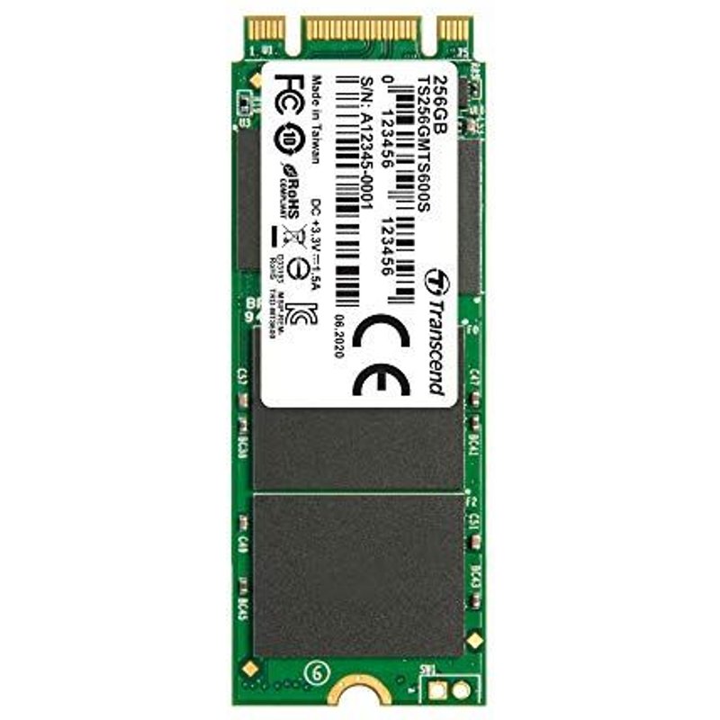 Transcend MTS600S - SSD - 256 Go - interne - M.2 2260 - SATA 6Gb/s