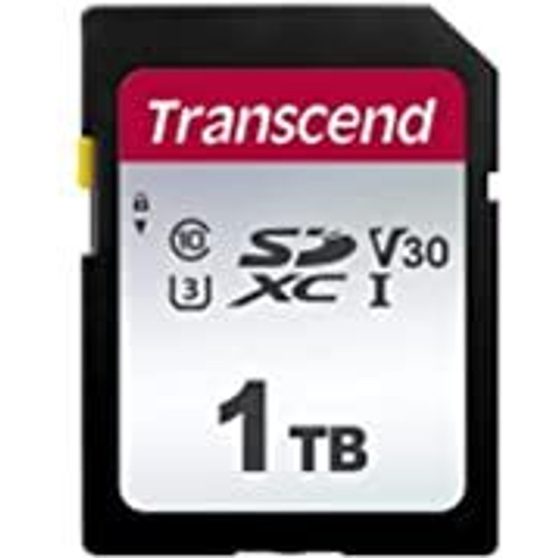 Transcend 300S - Carte mémoire flash - 1 To - Video Class V30 / UHS-I U3 / Class10 - SDXC UHS-I