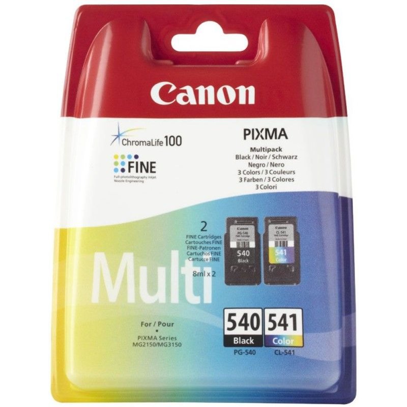 Canon PG-540 / CL-541 Multipack - Pack de 2 cartouches d'encre originales - noir, couleurs (cyan, magenta, jaune)