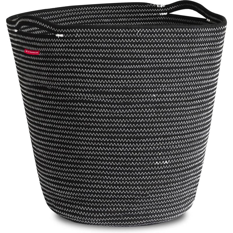 Panier à bûches déco Le Marquier Navy noir