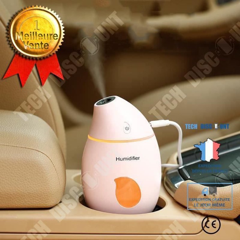 TD® Humidificateur Pulvérisateur LED Night à Ultrasons - Humidificateur PurificateuTraitement d'air pour maison, voiture, bureau...