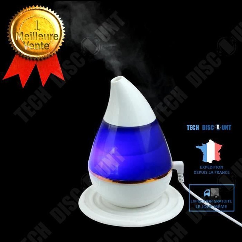 TD® Humidificateur à ultrasons maison diffuseur de parfum purificateur d'air atomiseur bleu