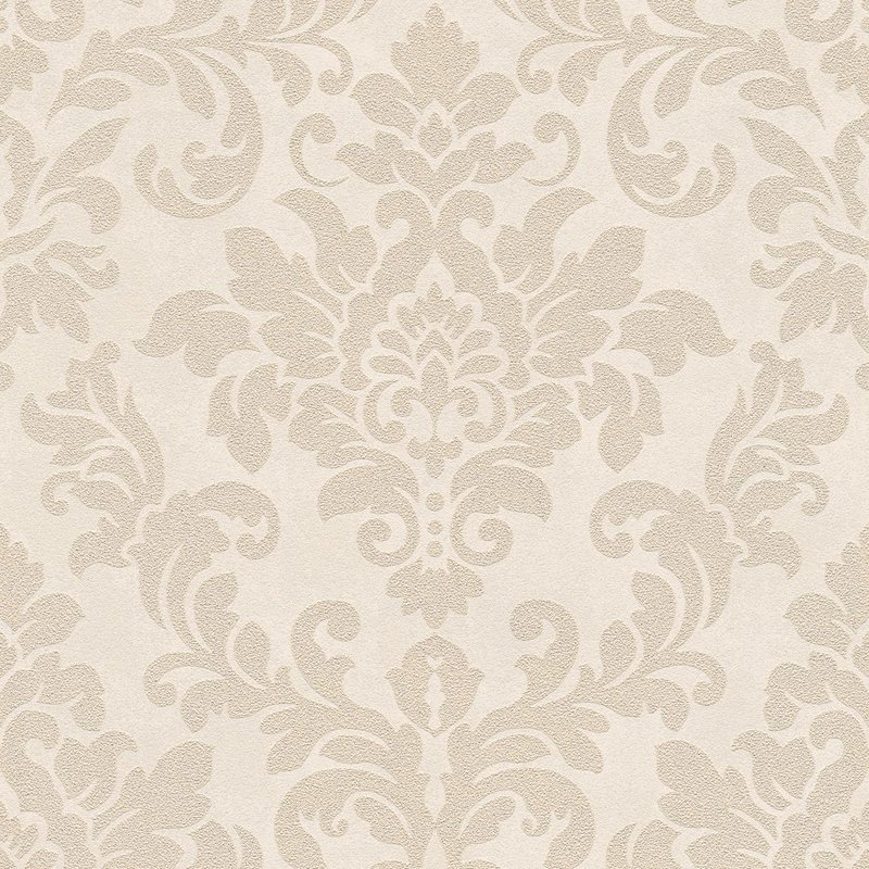 Papier peint baroque Profhome 372703-GU papier peint intissé légèrement texturé au style baroque scintillant beige blanc-crème or 5,33 m2