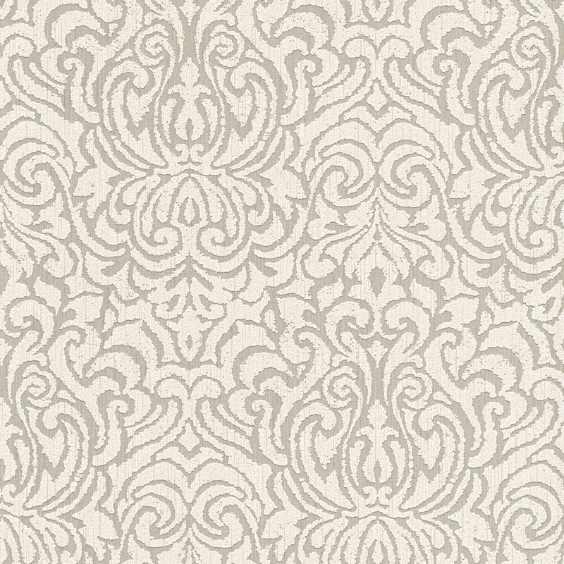 Papier peint baroque Profhome 961933-GU papier peint textile texturé au style baroque mat beige blanc-crème 5,33 m2