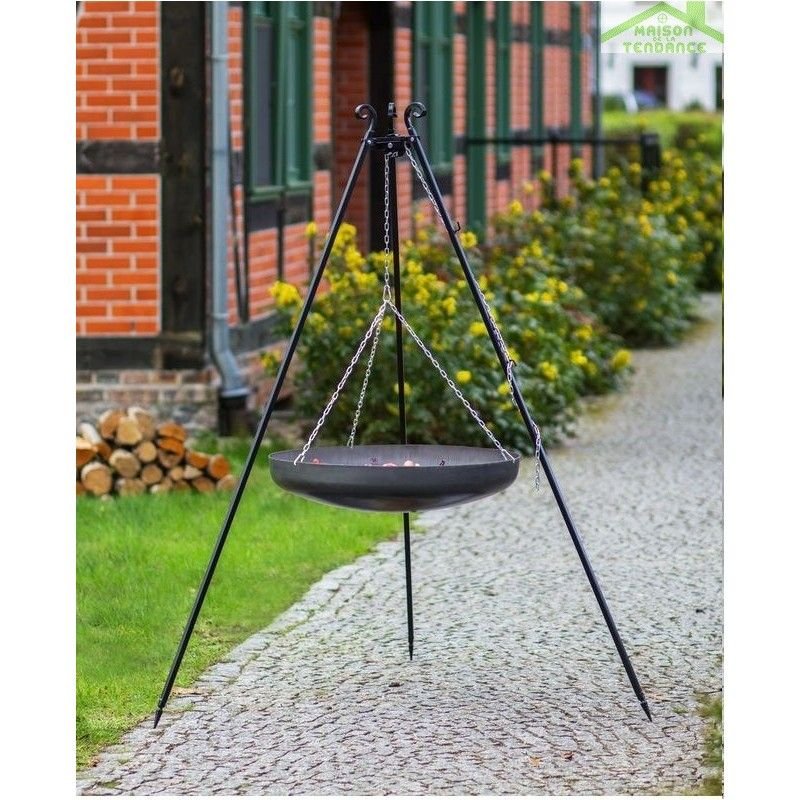 Wok Rond Spécial Pour Brasero Sur Trépied--