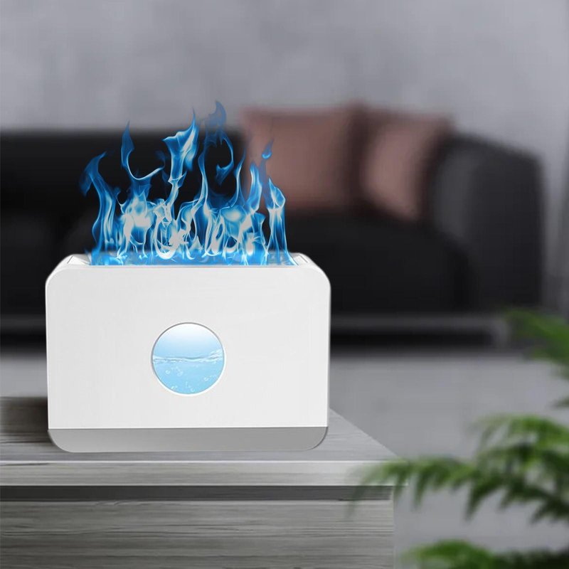 Humidificateur USB silencieux avec flamme, 220ml, télécommande à 3 vitesses, diffuseur d'huile essentielle pour Yoga, voiture, chambre à coucher, maison