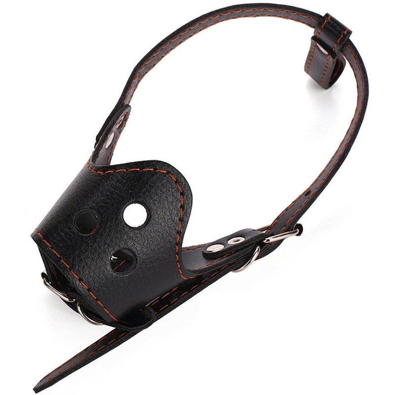 Xl - Le Noir - Adjustable Pu Leather Pet Dog Anti Bark Chew Safety Mouth Training Pet Prevent Biting Barking Mouth Mask Pet Mouth Mask