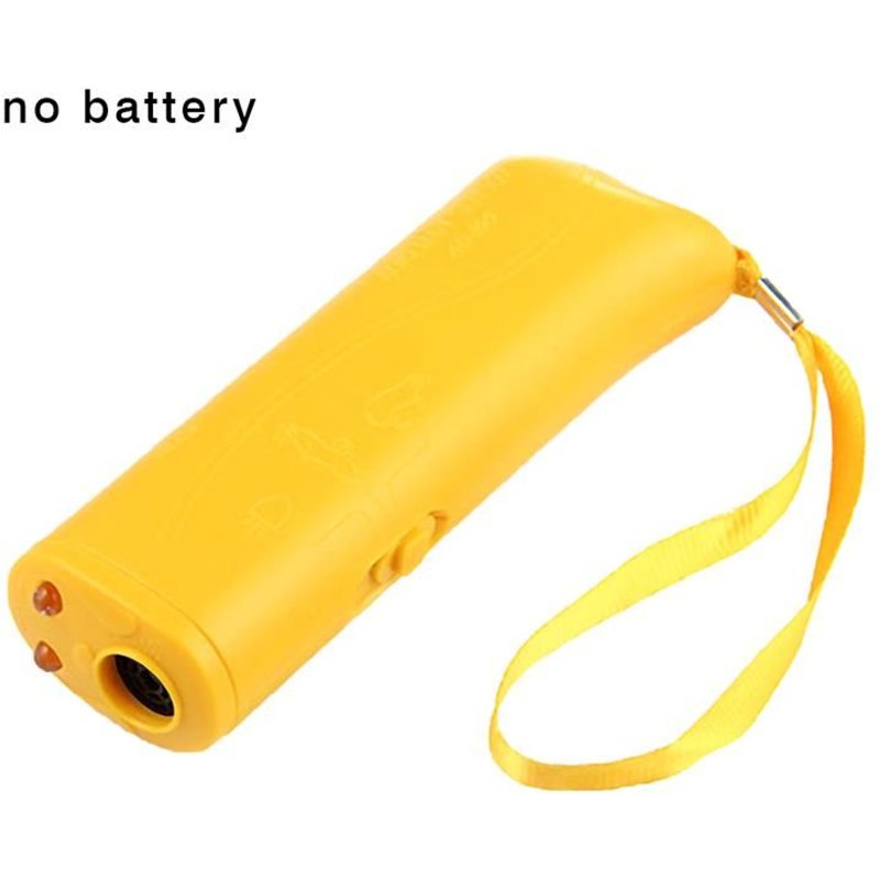 Jaune - Appareil'entraînement À Ultrasons 3 En 1 Pour Chiens, Dispositif Anti Aboiement, Répulsif De Contrôle Pour Chiots