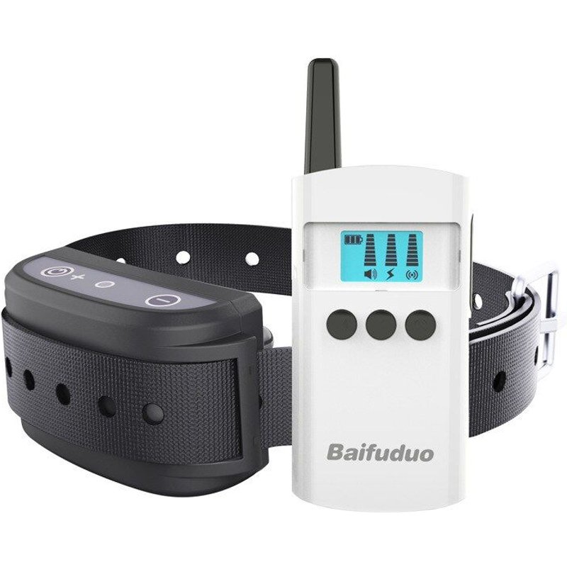 Blanche - Collier Anti Aboiement À Distance Pour Chien, Réfléchissant, Réglable, Anti Choc Électrique, 3 Modes'entraînement, Anneau Électrique