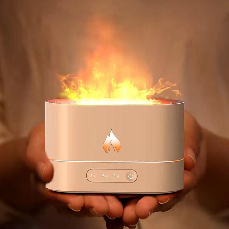 Diffuseur d'arôme avec humidificateur de flamme Portable, silencieux, pour la maison, le bureau, la chambre à coucher, le dortoir, la chambre de bébé, 250ml