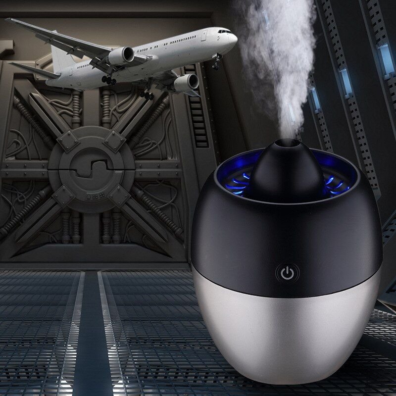 Mini humidificateur ultrasonique USB en forme de moteur, appareil ménager, diffuseur d'arôme à lumière bleue LED, purificateur d'air, brumisateur