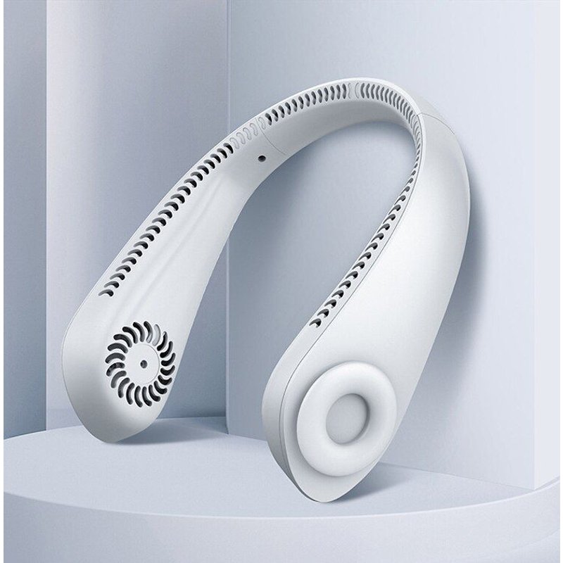 Mini ventilateur de cou d'été, rechargeable par USB, portable, silencieux, sans lame, climatiseur