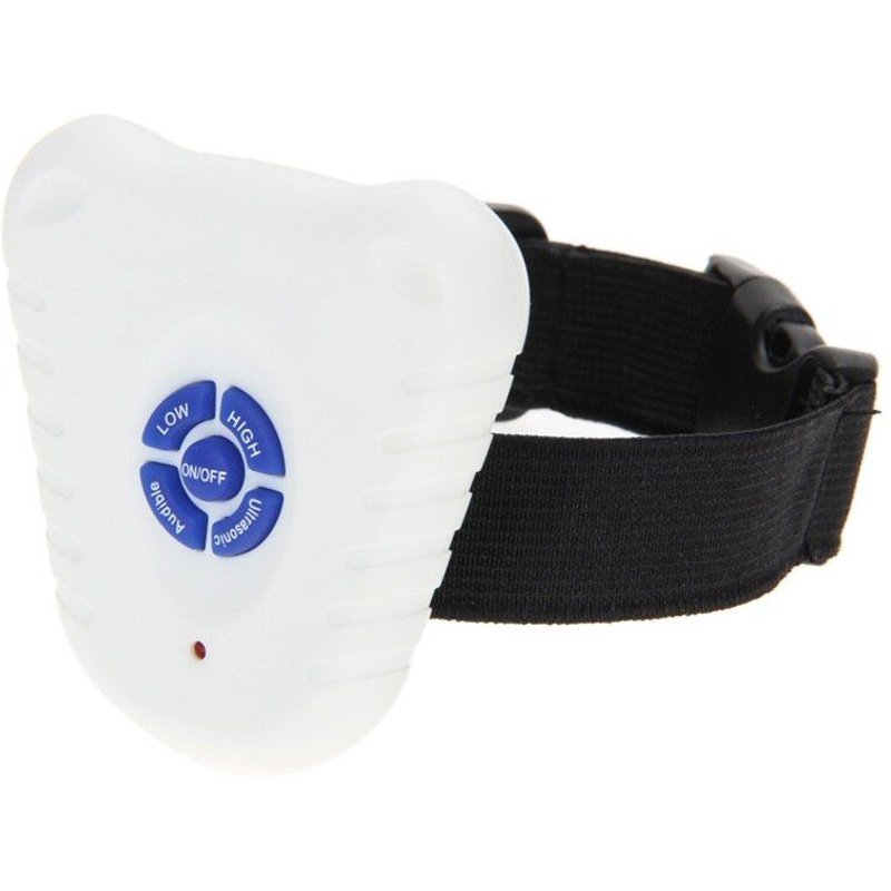 Blanc - Collier Anti Aboiement Pour Chien, Répulsif Électrique Ultrasonique, Contrôle Pour Chiot, Collier'entraînement Pour Animaux De Compagnie, Choc Pour Chien, Fournitures