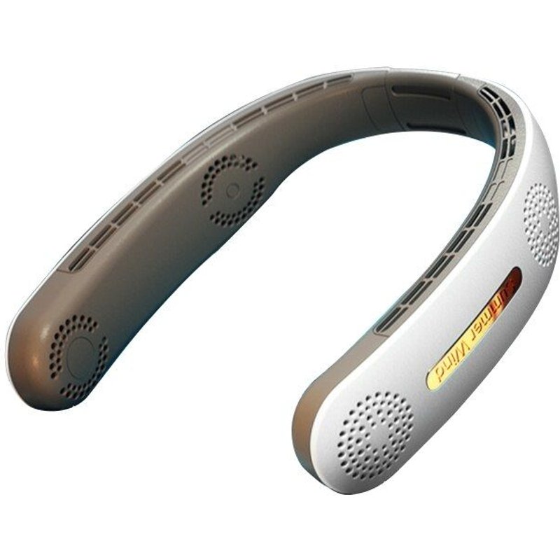 Ventilateur de cou suspendu Portable, refroidisseur, USB, sans feuilles, 360 °, sorties d'air enroulables, 1600Mah, Rechargeable