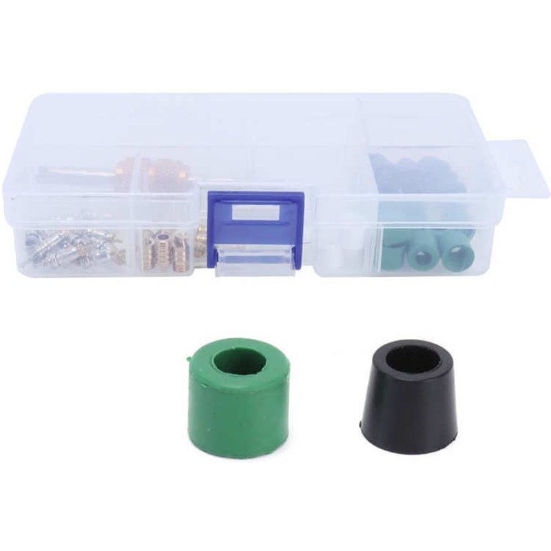 Outil de réparation pour R410/R22, dissolvant de noyau de Valve de climatisation, boîte de rangement séparée joint d'étanchéité A/C 51 pièces/ensemble
