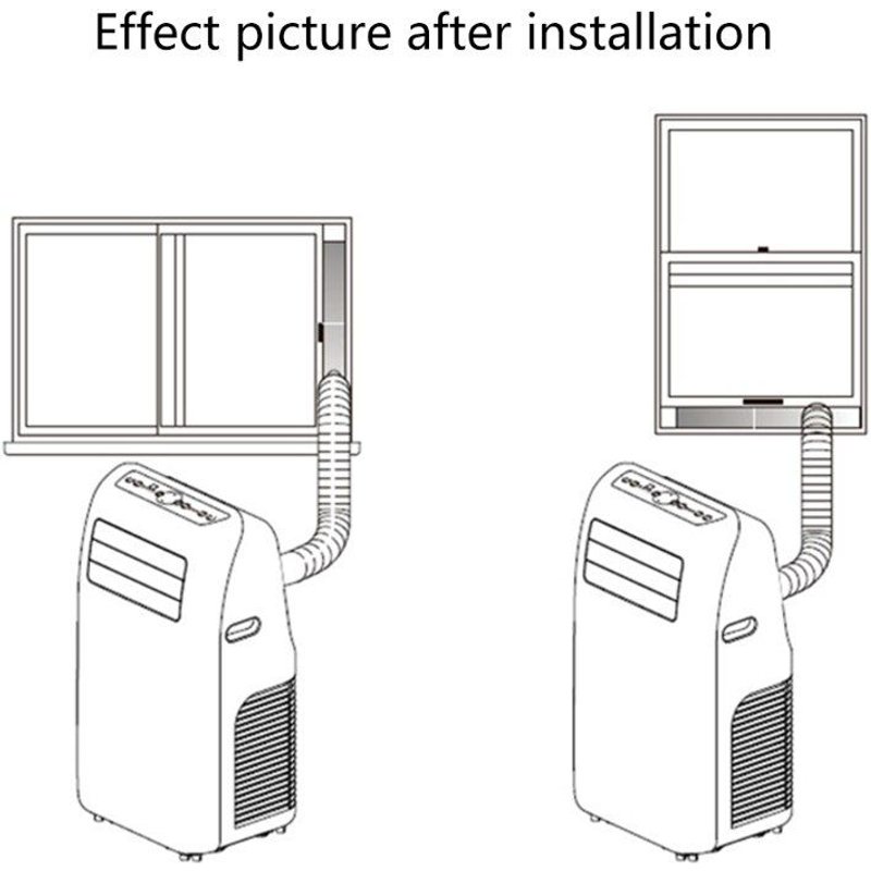 ensemble d'adaptateurs de fenêtre de climatiseur Portable en plastique Durable, tuyau d'échappement/connecteur de Tube, joint de fenêtre facile à utiliser et à installer