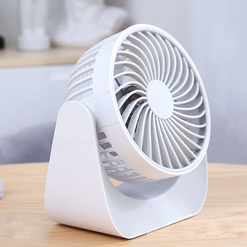 Mini ventilateur Portable de bureau Rechargeable par USB, silencieux, Rotation à 360 degrés, 3 vitesses réglables, refroidisseur d'air d'été pour le bureau et la voiture